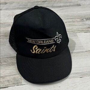 Vintage Black and Gold New Orleans Saints Hat